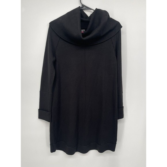 Vince Camuto Women's Size XS Black Long Sleeve Cowl Neck Sweater Dress - Picture 1 of 7